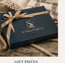 Wrapped St Vincent Yacht Co. gift box